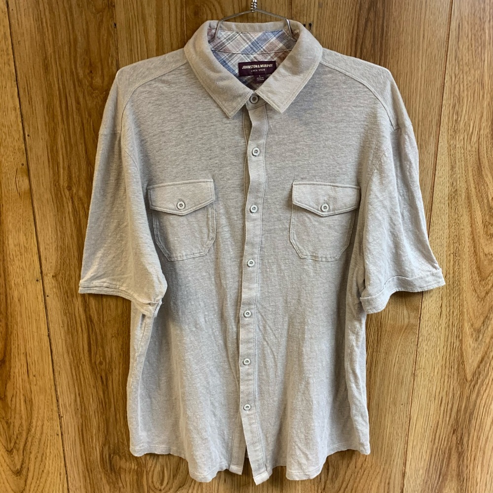 Johnston & Murphy Mens Casual Button-Down Shirt L